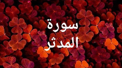 سورة المدثر - تلاوة أبو بكر الشاطري