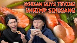 Korean Guys Try Shrimp Sinigang