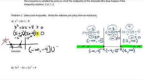 Polynomial and Rational Inequalities Part 1 of 3