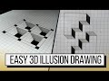 Easy 3D Illusion Drawings - Step by step