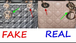 Lady Dior bag real vs fake review. How to spot counterfeit Christian Dior  bags and purses 
