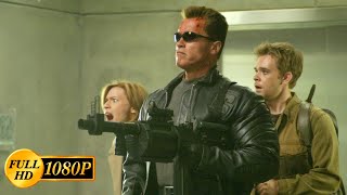 Schwarzenegger Saves John Connor And Kate From Terminator T-X Terminator 3 Rise Of The Machines