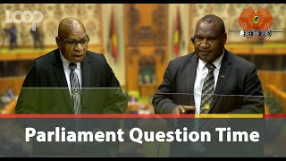 Hon. Belden Namah asks PM James Marape about the recently signed gold refinery.