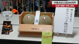 【速報】夕張メロン2玉300万円 札幌で初競り、昨年上回る