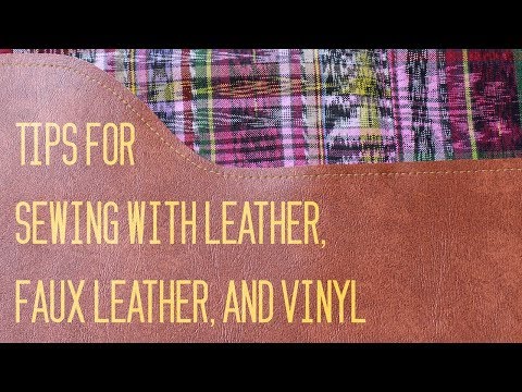 Dicas para costura com couro, couro do falso, e vinil - DIY Craft Tutorial