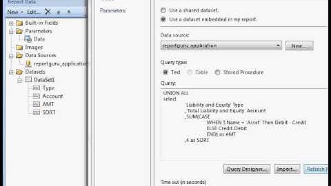Balance Sheet in SSRS | Sorting & Setting Default Parameters | ReportingGuru