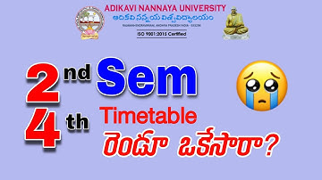 AKNU DEGREE 2ND,4TH SEM EXAM TIMETABLE | SECOND SEM| FOURTH SEM | AKNU