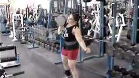 70 pound 1 arm dumbell clean and jerk