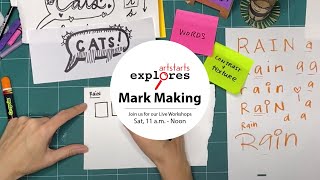 Celebrity MARK MAKING Workshop 2 - Exploring Words (S02 E12 WS02) Profile