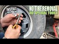 Valve stem replace without tire removal 2 methods