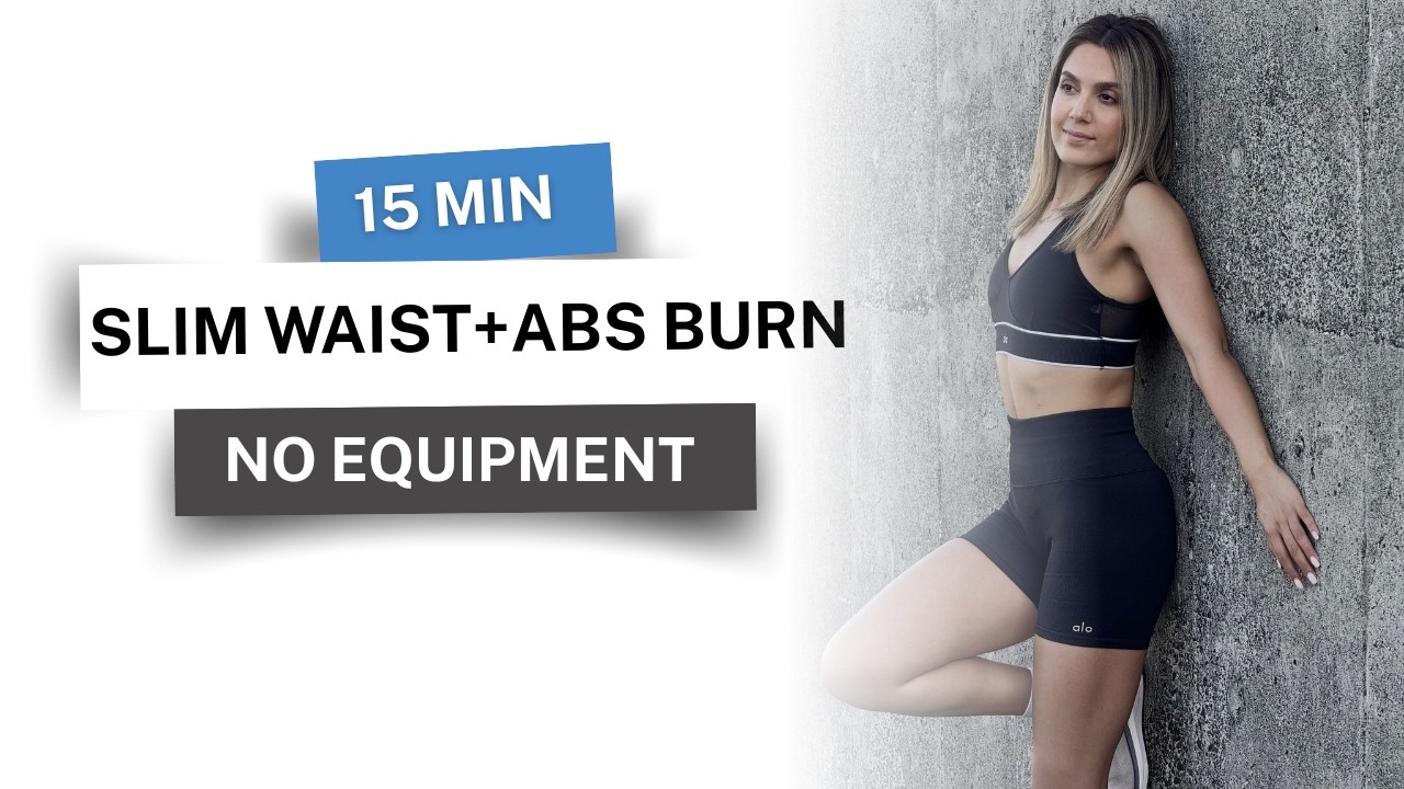 15-Min Slim Waist & Strong Abs at home (No Equipment)