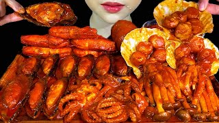 SEAFOOD BOIL MUKBANG ( Shrimp, Scallop, Mussels, Octopus, Mushroom )