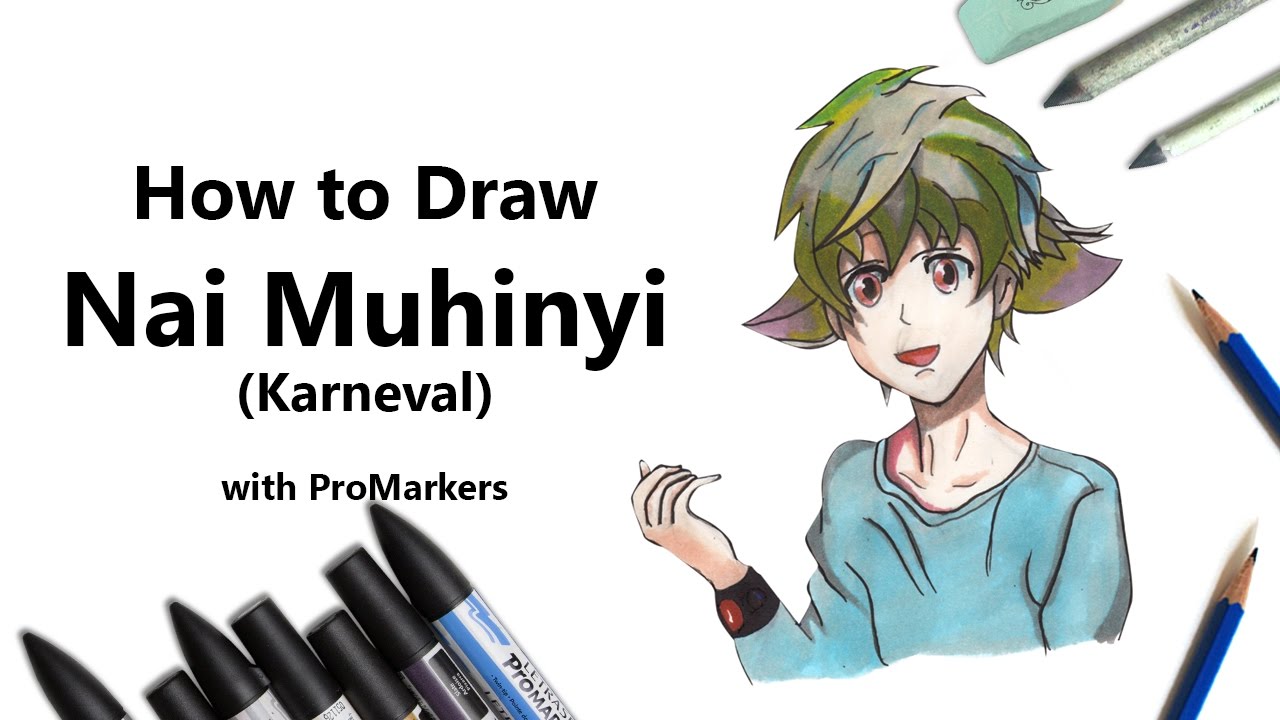 How to Draw and Color Nai Muhinyi from Karneval with ProMarkers [Speed Drawing]