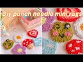 Diy punch needle coasters/ mini rugs + punch needling tips and tricks | Diy Twins