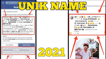 How To Make Unik Name Facebook Account Easy Method | New Symbol | 2021