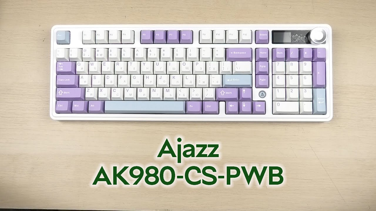 Клавиатура беспроводная Ajazz AK980 Clear Sky Switch Purple (AK980