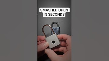 Fingerprint Padlock Smashed Open 🔒💥🔨 #security #padlock