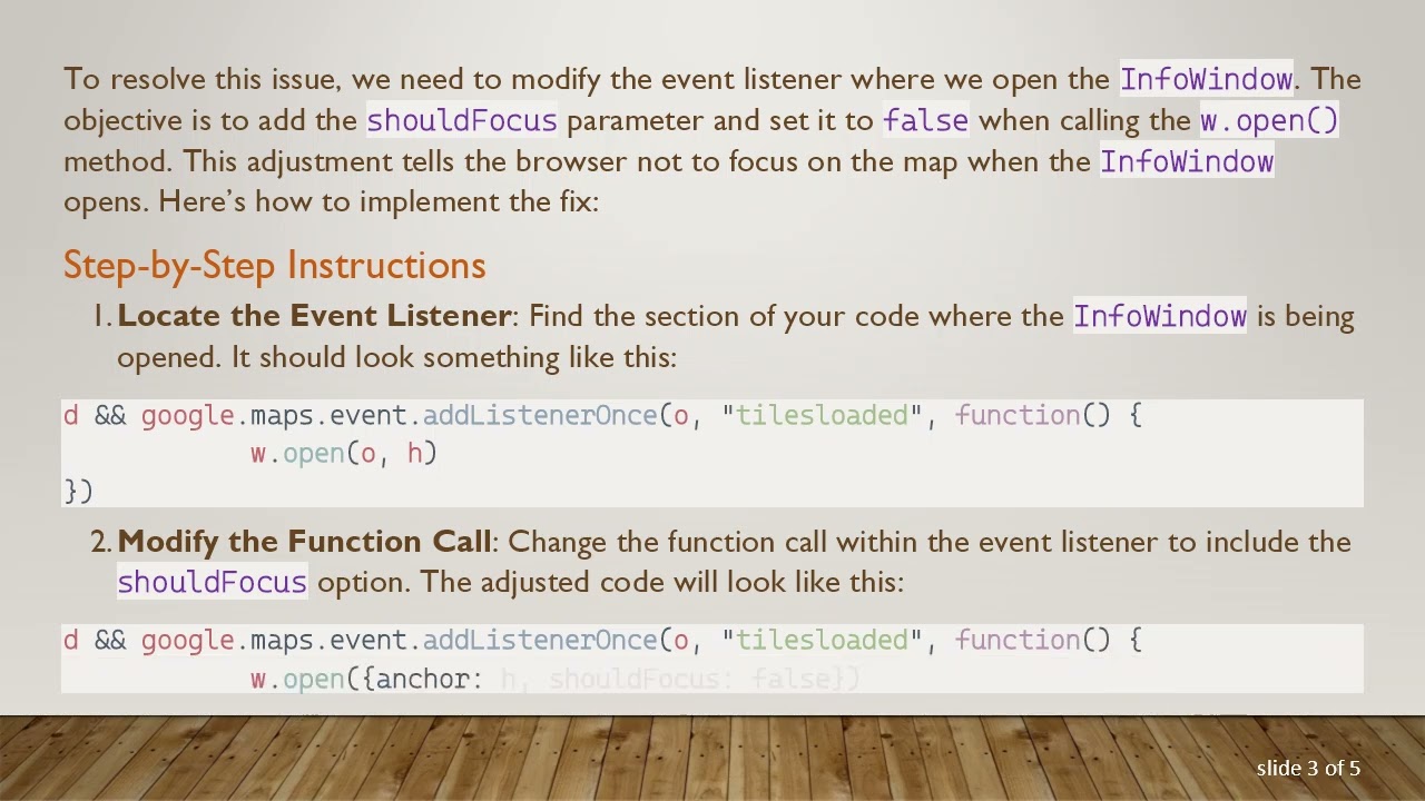 Fixing the InfoWindow Focus Issue in jQuery with Google Maps API