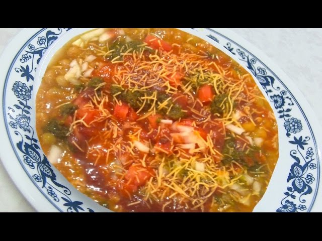 Sev usal (Chaat) - Matar Chaat Video Recipe by Bhavna | Bhavna