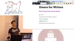 Emacs For Writers
