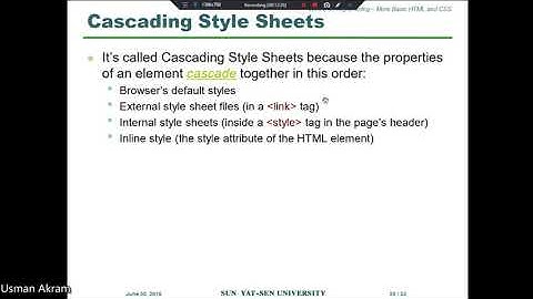 HTML CSS Lecture  5 Intro to CSS Urdu Hindi By Usman Akram