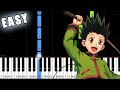 Departure! - Hunter x Hunter (2011) OP - SLOW EASY Piano Tutorial [animelovemen]