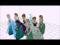 [MMD Frozen]Running test Elsa and Anna families