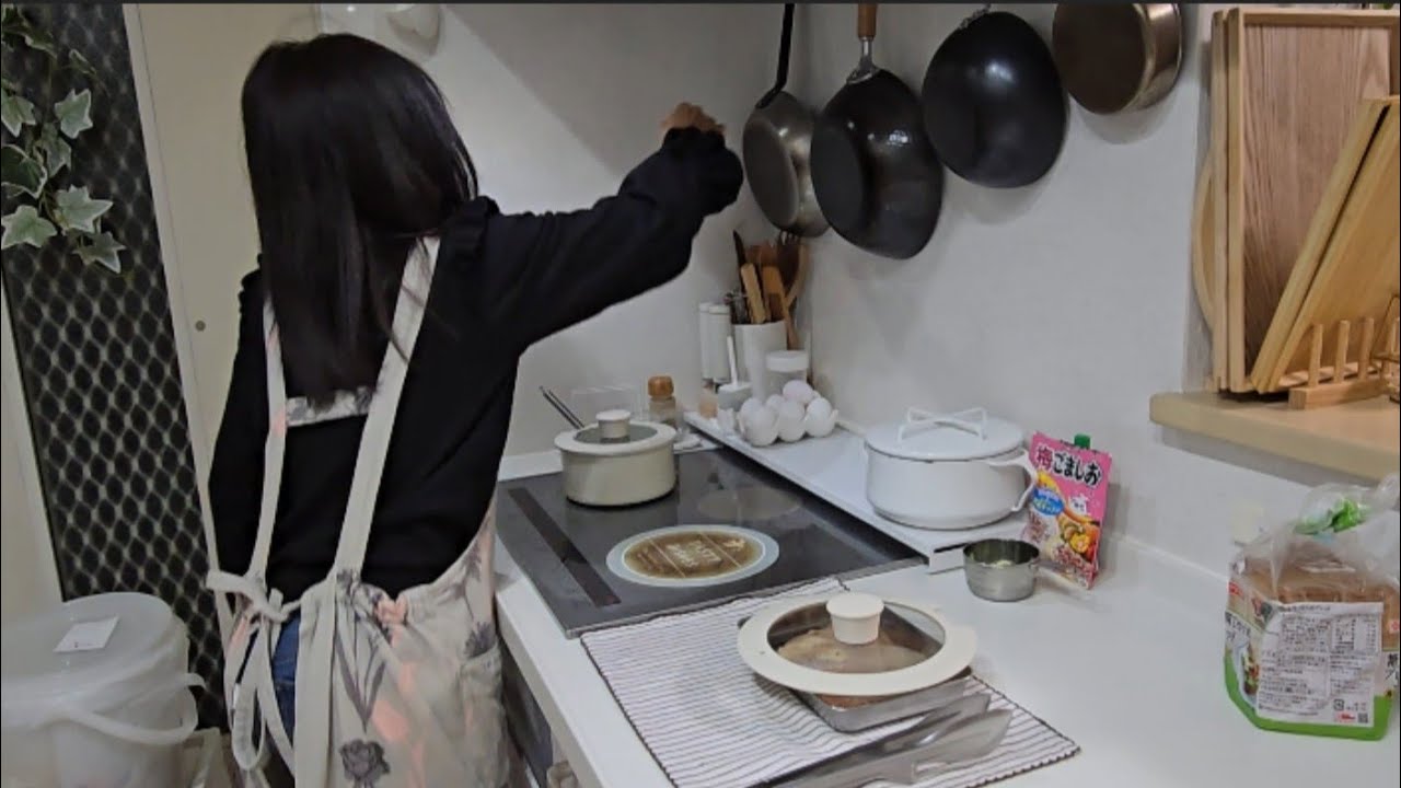 153 [ครัวแม่บ้านญี่ปุ่น ]1วัน ทำอาหารเช้า-เย็น]