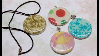 Tissue Paper Polymer Clay Pendants?!?