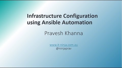 Infrastructure Configuration using Ansible Automation