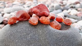 Grand Marais, Michigan Agate Hunting on the Beach with Nancy and Rob