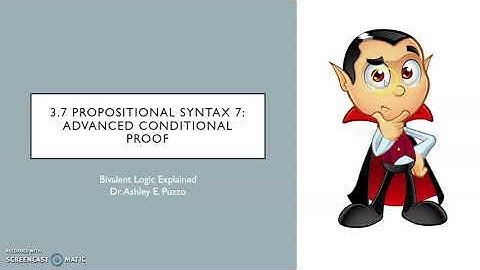 3.7a Propositional Syntax 7: Advanced Conditional Proof