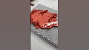 Trying out different colours of thinset/tile adhesive before starting on a mosaic project #shorts