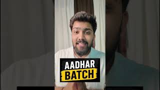 Aadhar Batch | Lecture 1 FREE | Targeting MHT-CET 2027