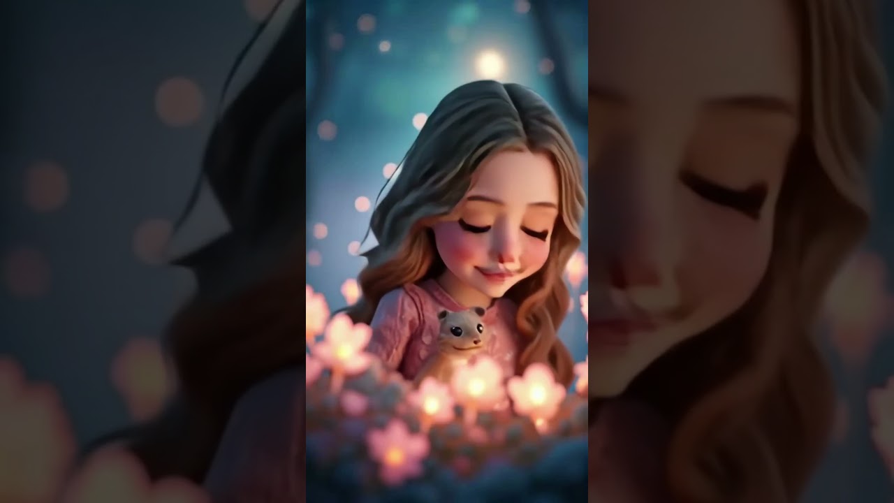 The Mystery of the Flower Garden Lit up in the Midnight