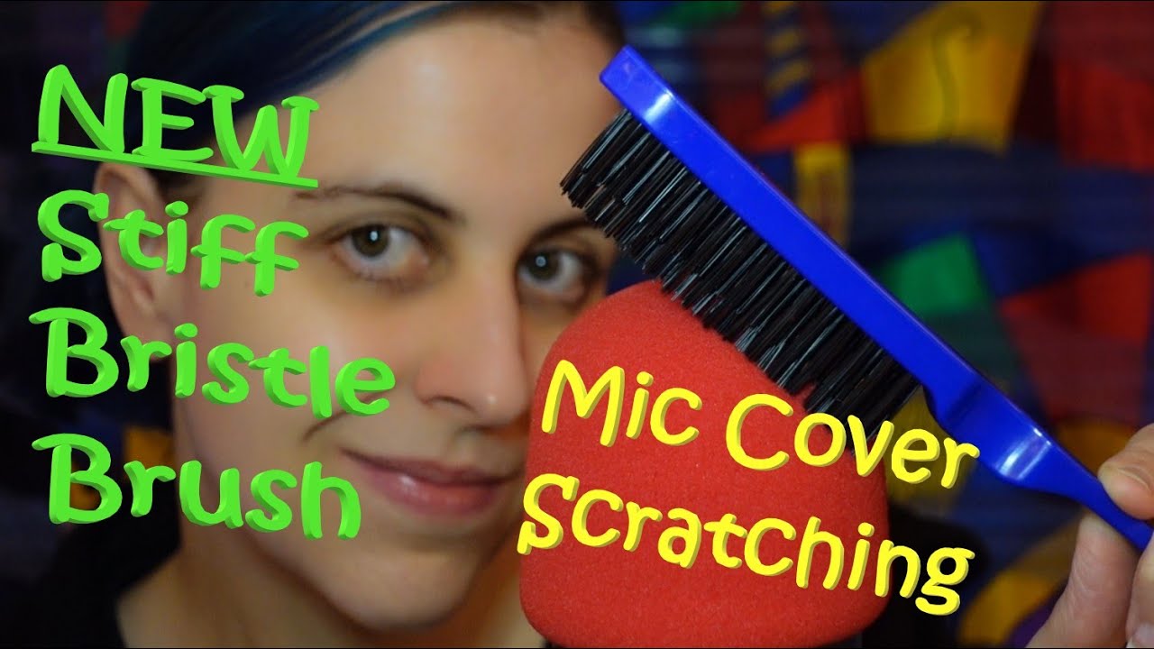 ASMR Aggressive Mic Cover Brushing & Scratching With New Extra Scratchy Brush (No Whispers)