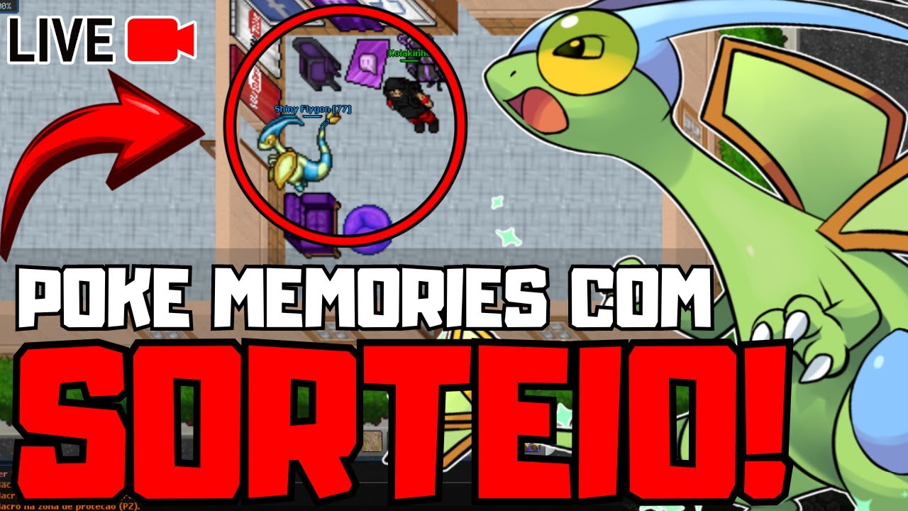 🛑LIVE ON🛑POKE MEMORIES! SORTEIO!! BASE SHINY OTP! POKETIBIA 2024!!