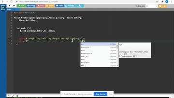 Membuat Program menggunakan Bahasa C untuk Menghitung Keliling Persegi panjang.