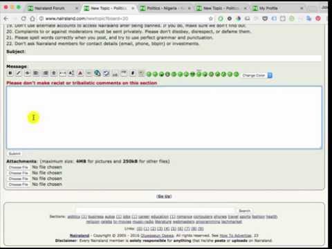 How To Post On Nairaland Forum