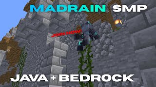 MINECRAFT LIVE. MADRAIN SMP | CRACKED JAVA / BEDROCK & POCKET EDITION #minecraft