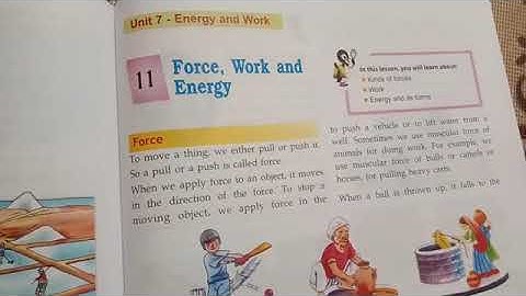 Class 4 Lesson 11 Force, Work and Energy Explanation