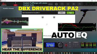 dbx Driverack PA2 Auto EQ with RTA mic| tutorial and check with smaart software
