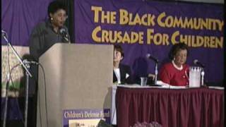 Maggie Williams introduces Dr. Dorothy Height, September 1994