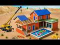 DIY Mini Tractor Rebuilds a Secure Brick House After Thieves Destroy It | Science Project
