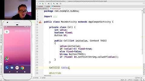 Programming sudoku with Android Studio