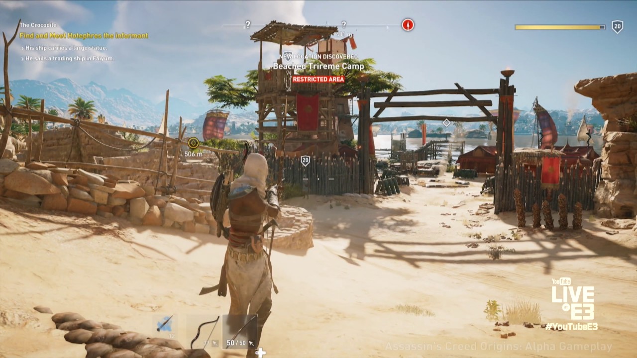 Assassin's Creed: Origins - 20 MINUTES OF XBOX ONE X GAMEPLAY 