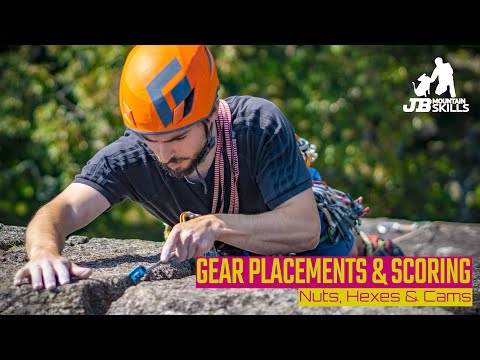 How to place and judge trad climbing gear including Nuts, Hexes & Cams.