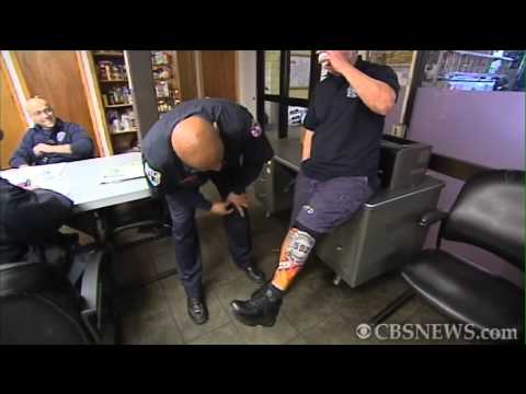 Amputee firefighter beats odds