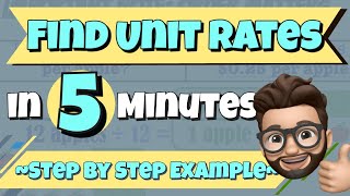Finding Unit Rates in JUST 5 Minutes - STEP BY STEP TUTORIAL