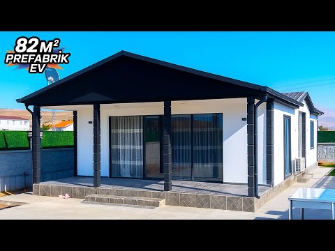SÜPER MODEL 82 m² 2+1 PREFABRİK EV TURU - 2025 Prefabrik Ev Fiyatları